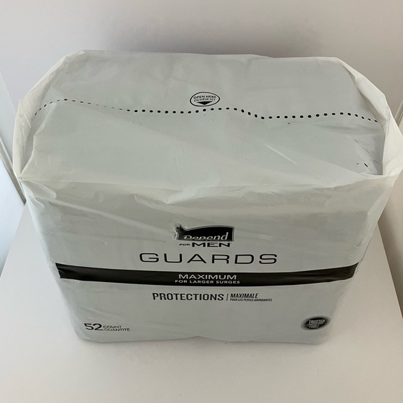 Depend for Men Guards MAXIMUM for larger Surges 52 Count, NEW w/ original Pkg. - Picture 2 of 5